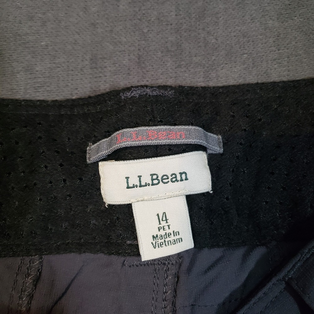 L.L. Bean Cargo Pants Womens 14 Pet Gray Hiking Outdoor Stretch 300438 - Picture 5 of 10